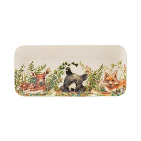 Stoneware Woodland Botanical Platter