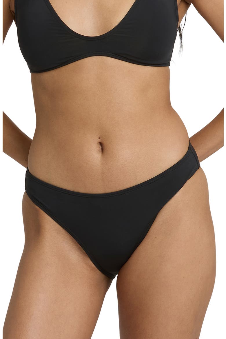 Sol Searcher Lowrider Bikini Bottoms, Main, color, BLACK PEBBLE