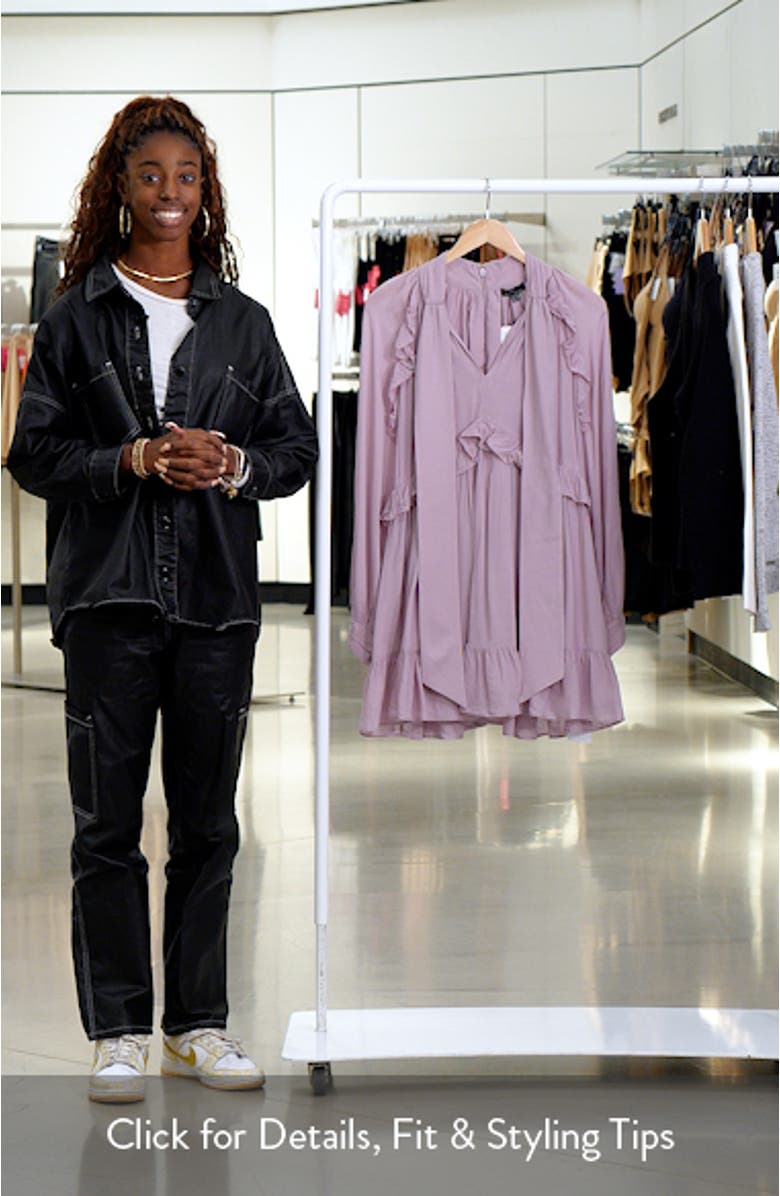 Bohana Long Sleeve Ruffle Minidress, sales video thumbnail