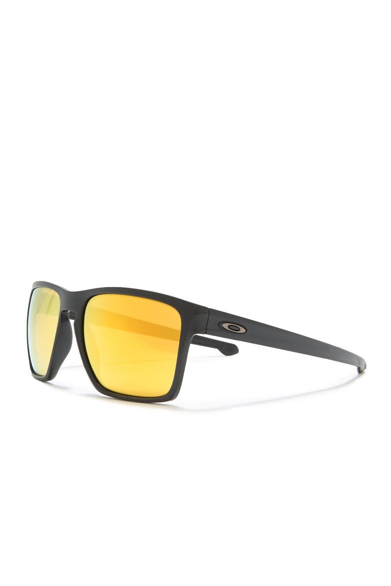 57mm Silver XL Square Sunglasses, Alternate, color, BLACK/YELLOW