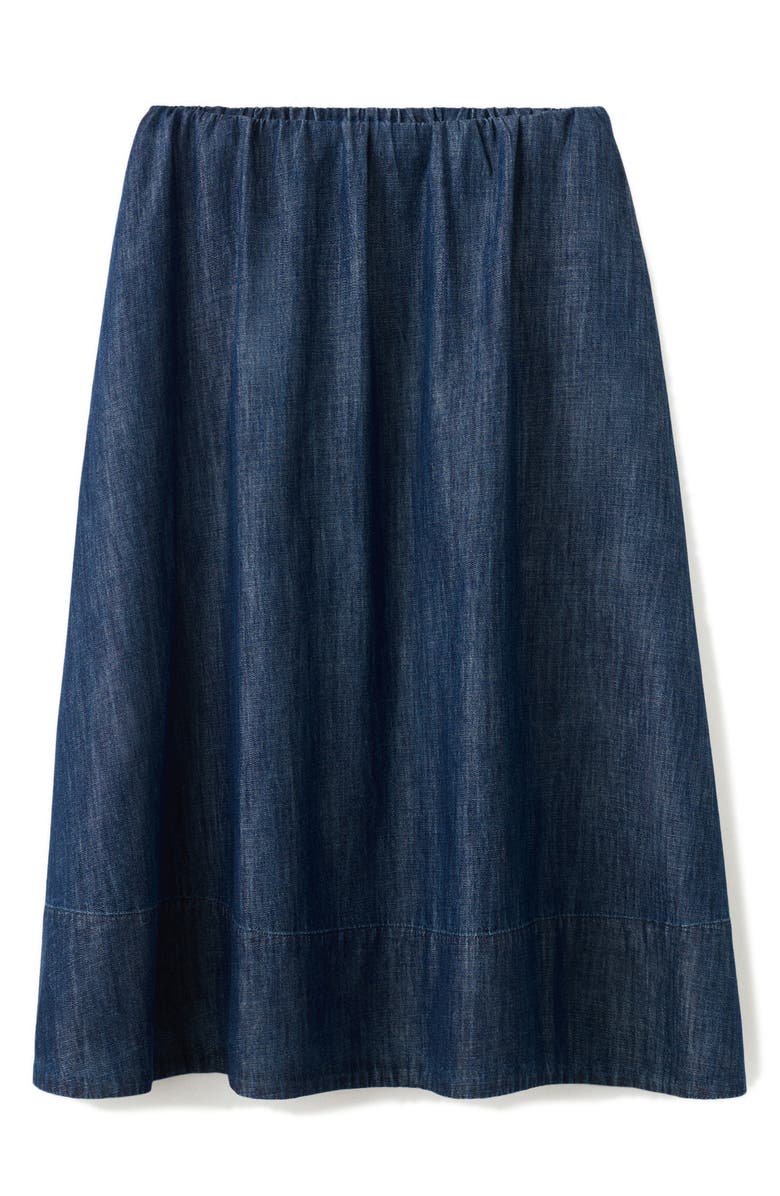 MANGO Denim Midi Skirt, Alternate, color, Open Blue