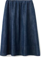 MANGO Denim Midi Skirt