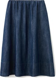 MANGO Denim Midi Skirt