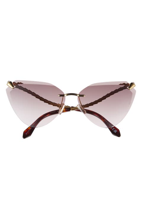 Serpenti Viper Rimless Cat Eye Sunglasses