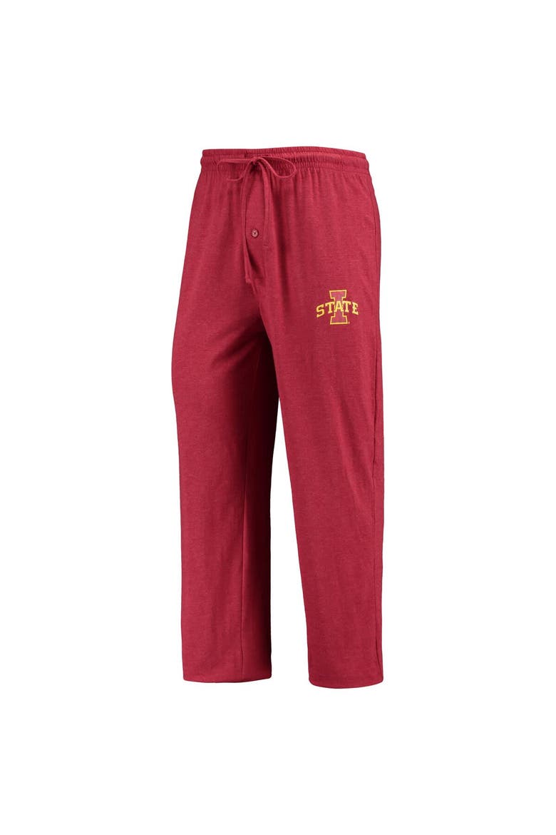 Men's Concepts Sport Cardinal/Heathered Charcoal Iowa State Cyclones Meter Long Sleeve T-Shirt & Pants Sleep Set, Alternate, color, Cardinal
