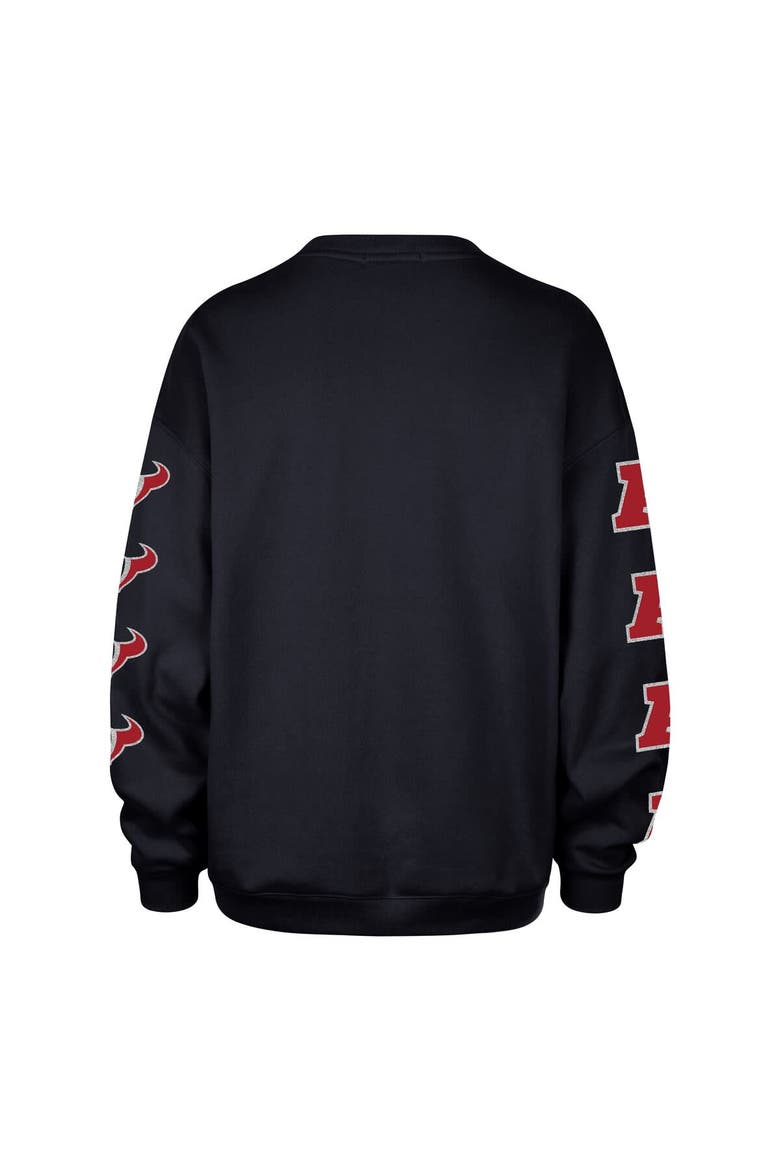 Women's '47  Navy Houston Texans Go Big Oversized Pullover Sweatshirt, Alternate, color, Navy