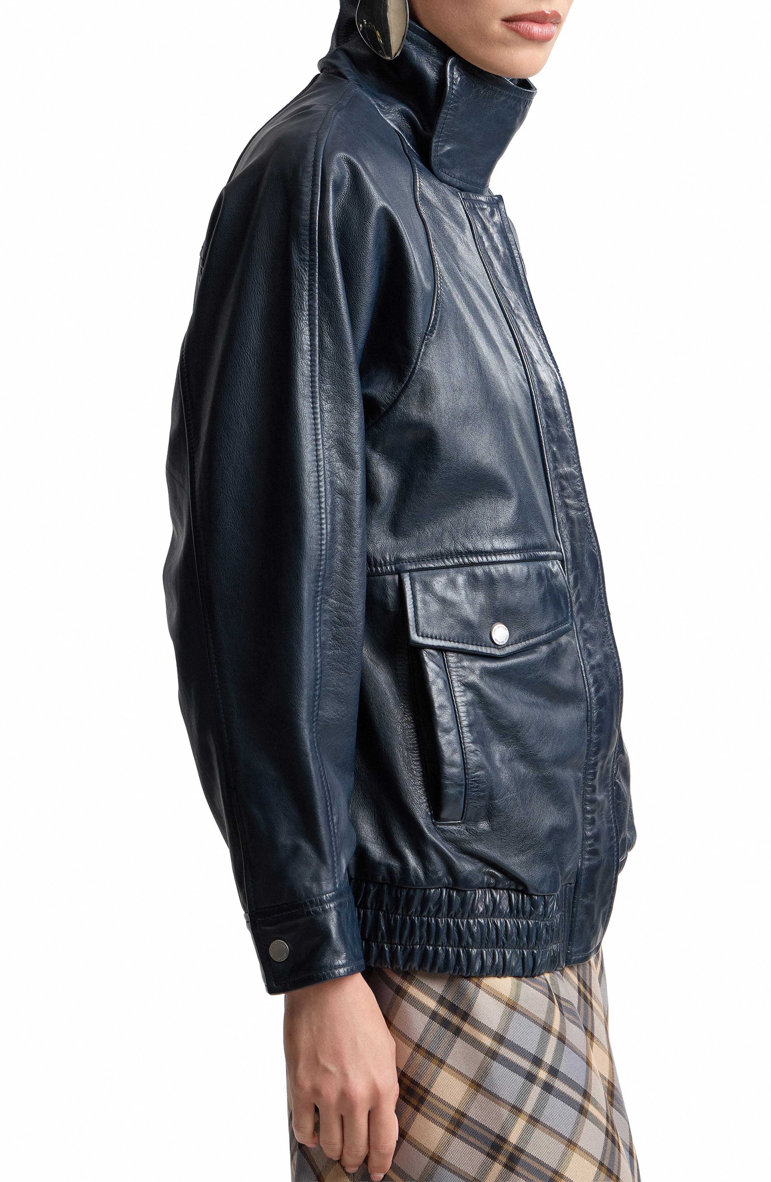Женские куртки Avec Les Filles Oversize Leather Bomber Jacket — фото 4