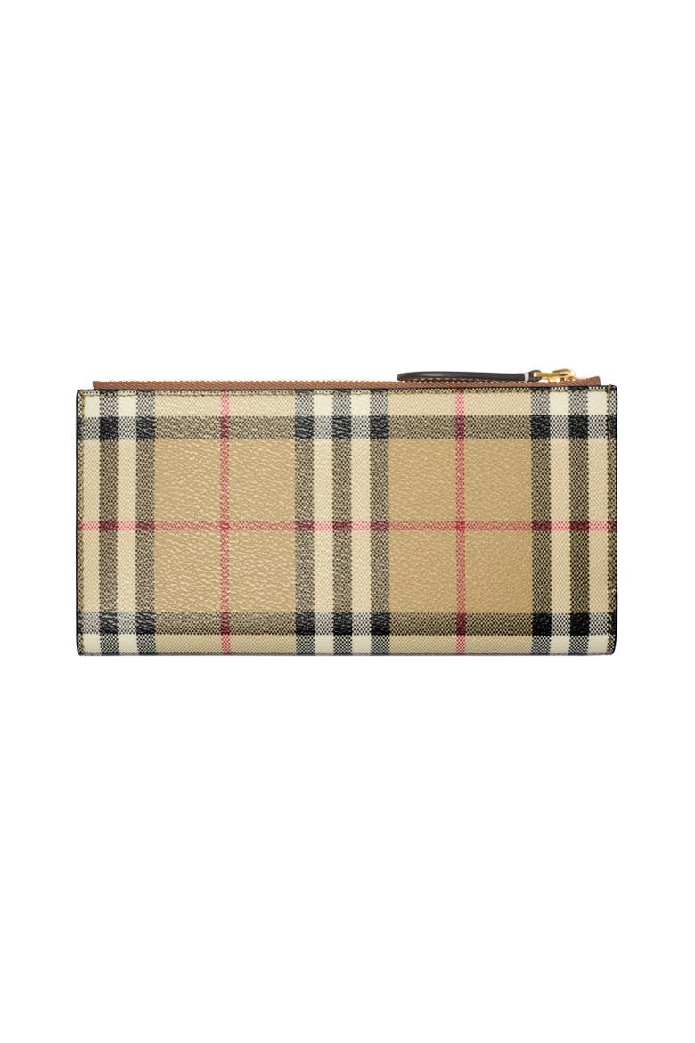 Large Check Bifold Wallet, Alternate, color, Archive beige/briar brown