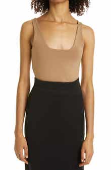 Vince Square Neck Stretch Tank Top