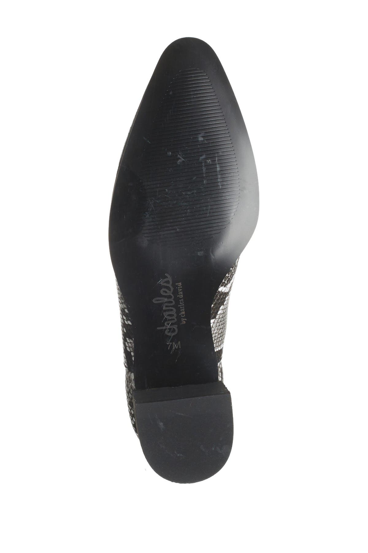 Charles David Usual Snakeskin Print Bootie, Alternate, color, 