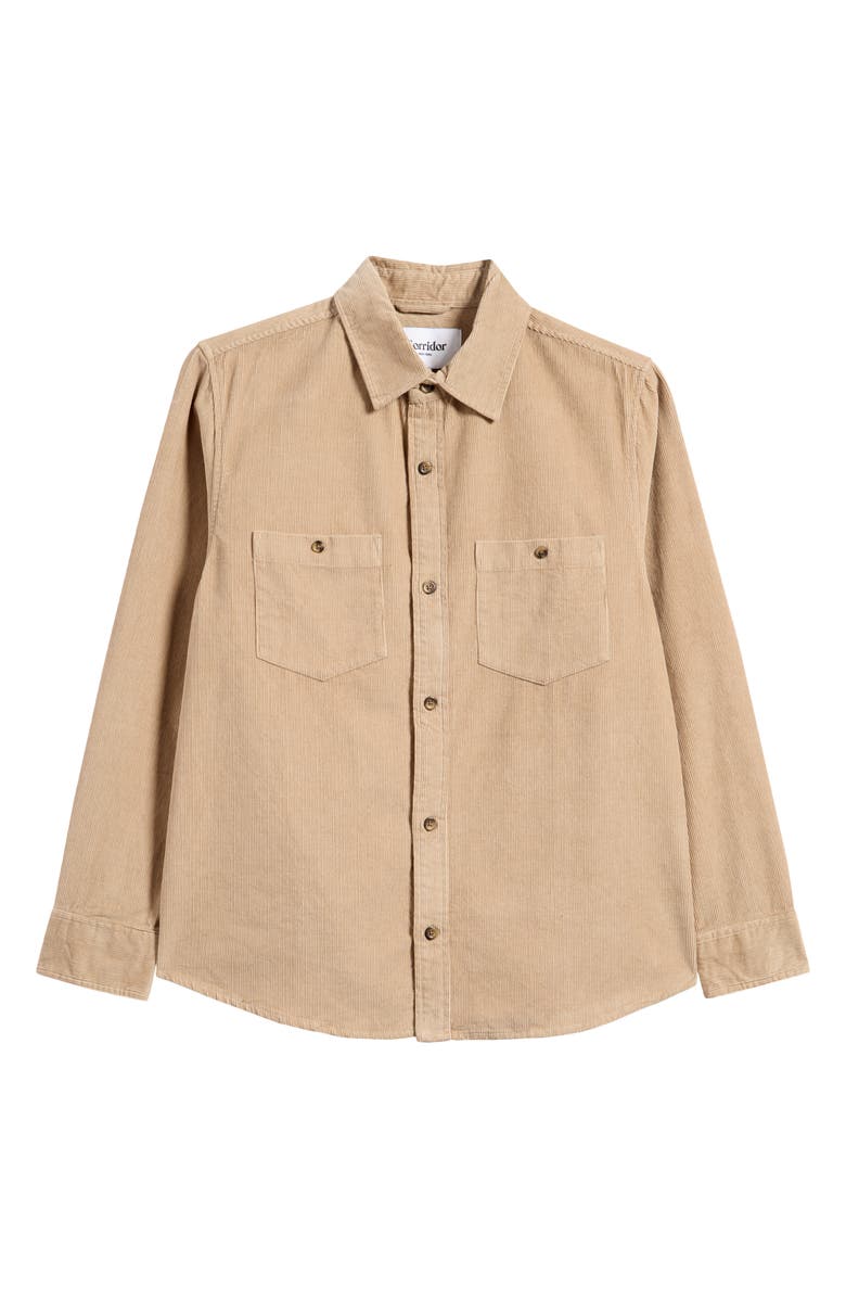 Corridor Long Sleeve Corduroy Button-Up Shirt, Main, color,