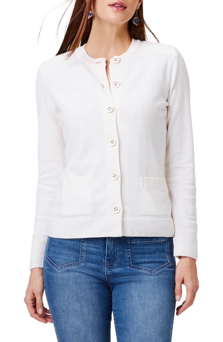 NIC+ZOE Prepped Up Cotton Blend Cardigan, Main, color, 