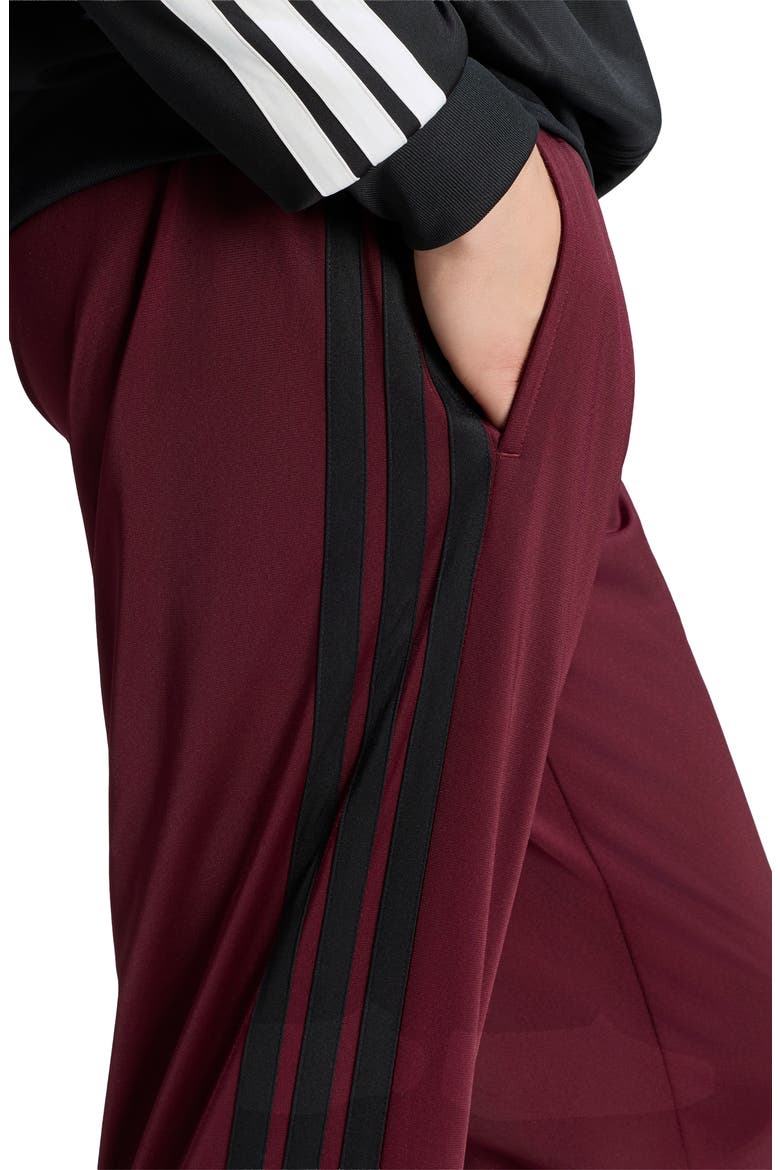 Essentials 3-Stripes Track Pants, Alternate, color, MAROON/ BLACK