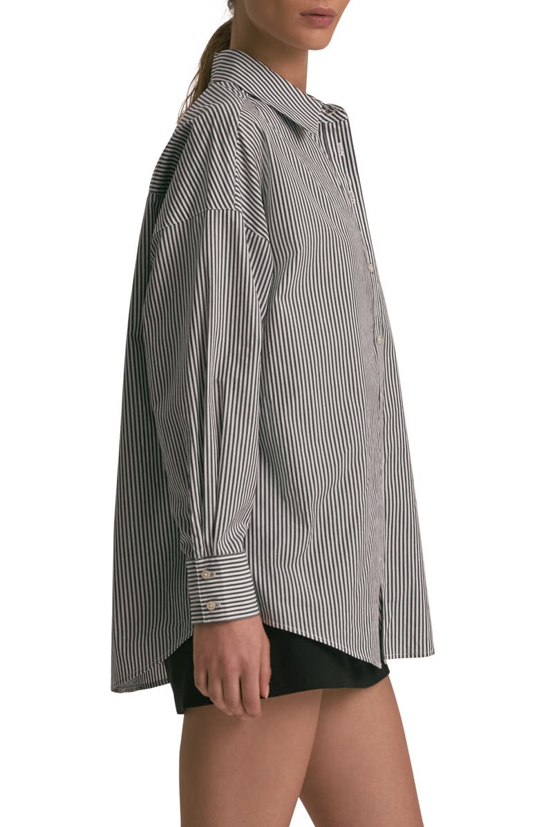 Favorite Daughter The Ex-Boyfriend Stripe Shirt, Alternate, color, Dark Charcoal Stri