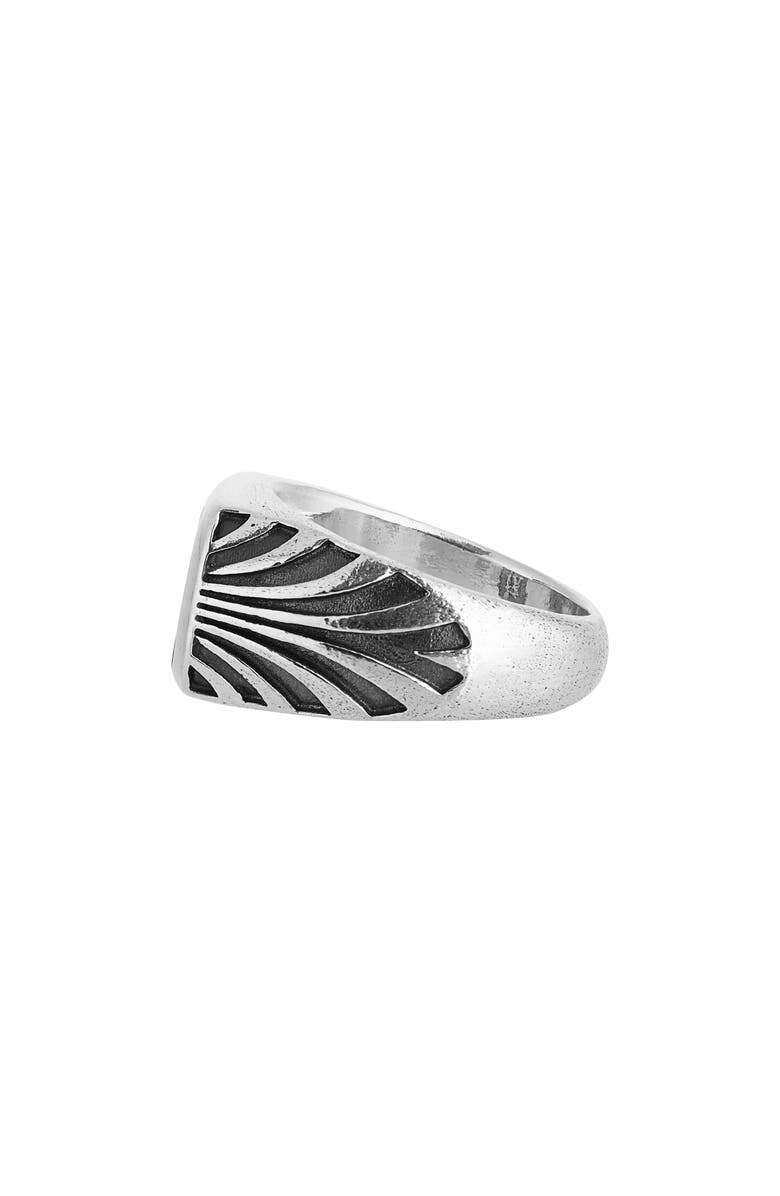 John Varvatos Men's Deco Onyx Signet Ring, Alternate, color, Silver