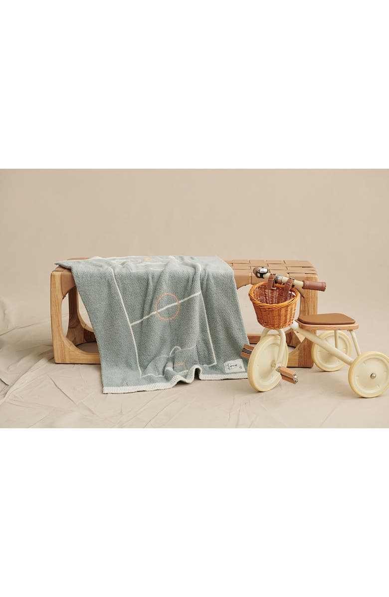 Barefoot Dreams<sup>®</sup> CozyChic<sup>®</sup> Goal Stroller Blanket, Alternate, color, Sage Green Multi