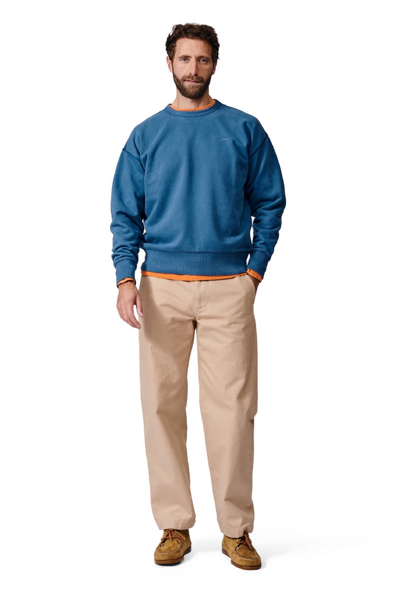 Brandon Crew Neck Relaxed Sweatshirt, Alternate, color, Washed Cobalt