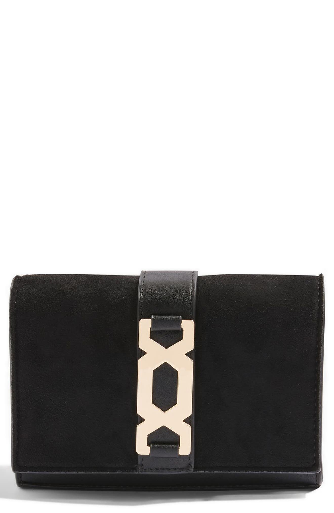 Topshop Rome Hex Hardware Crossbody Bag, Main, color, 