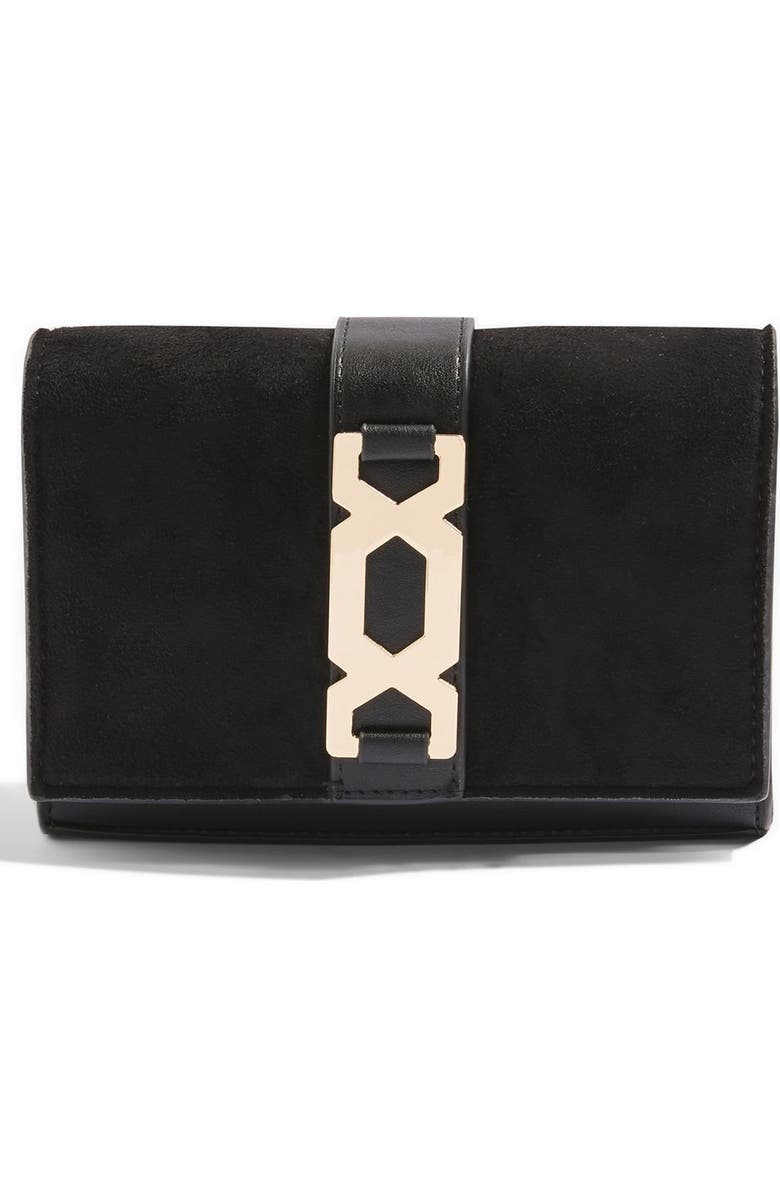 Topshop Rome Hex Hardware Crossbody Bag, Main, color,