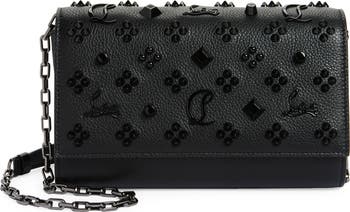【Christian Louboutin】PALOMA CLUTCH●3255057F609LECHE Paloma - Clutch - Grained calf leather and spikes