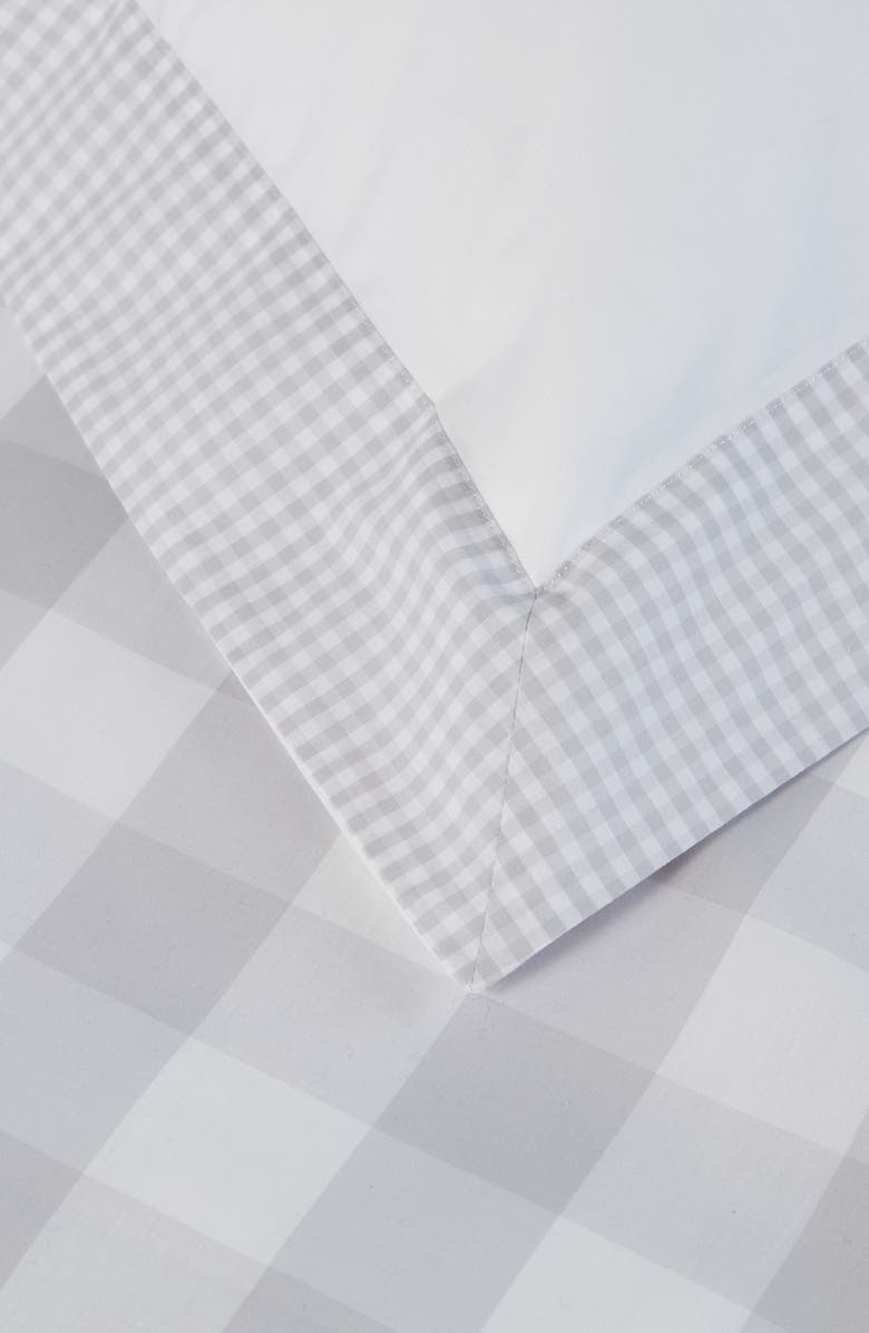 The White Company Reversible Gingham Twin Duvet Cover & Sham Set, Alternate, color, 