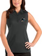ANTIGUA Women's Antigua Gray San Jose Sharks Tribute Sleeveless Polo