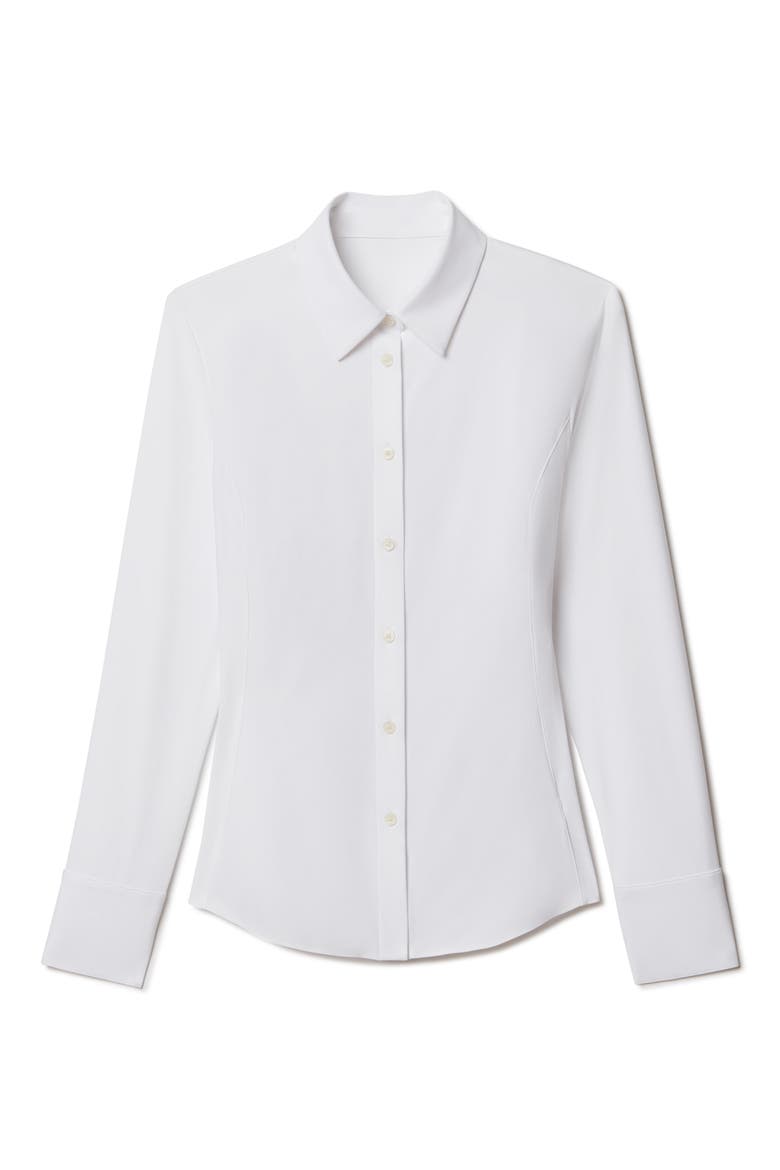 Commuter Performance Button-Up Shirt, Alternate, color, SNOW WHITE