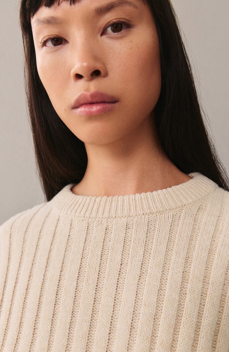 MANGO Herringbone Knit Rib Sweater, Alternate, color,