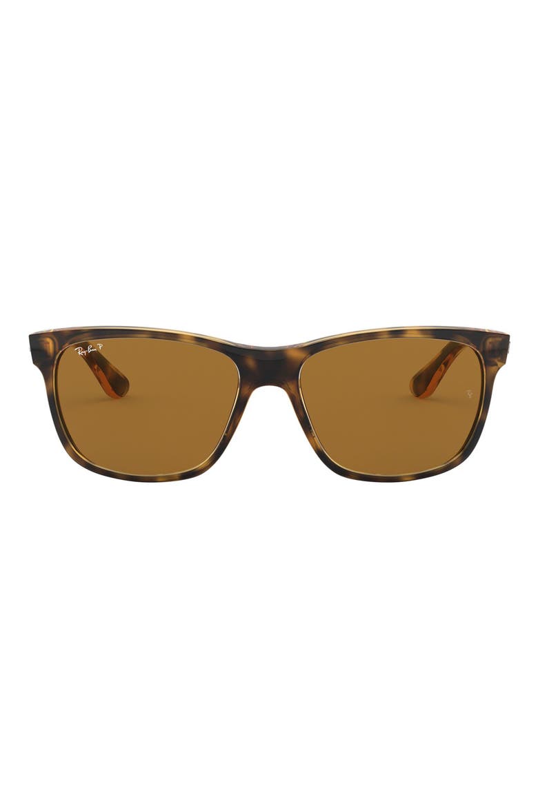 Wayfarer 57mm Polarized Sunglasses, Main, color, POLARIZED BROWN