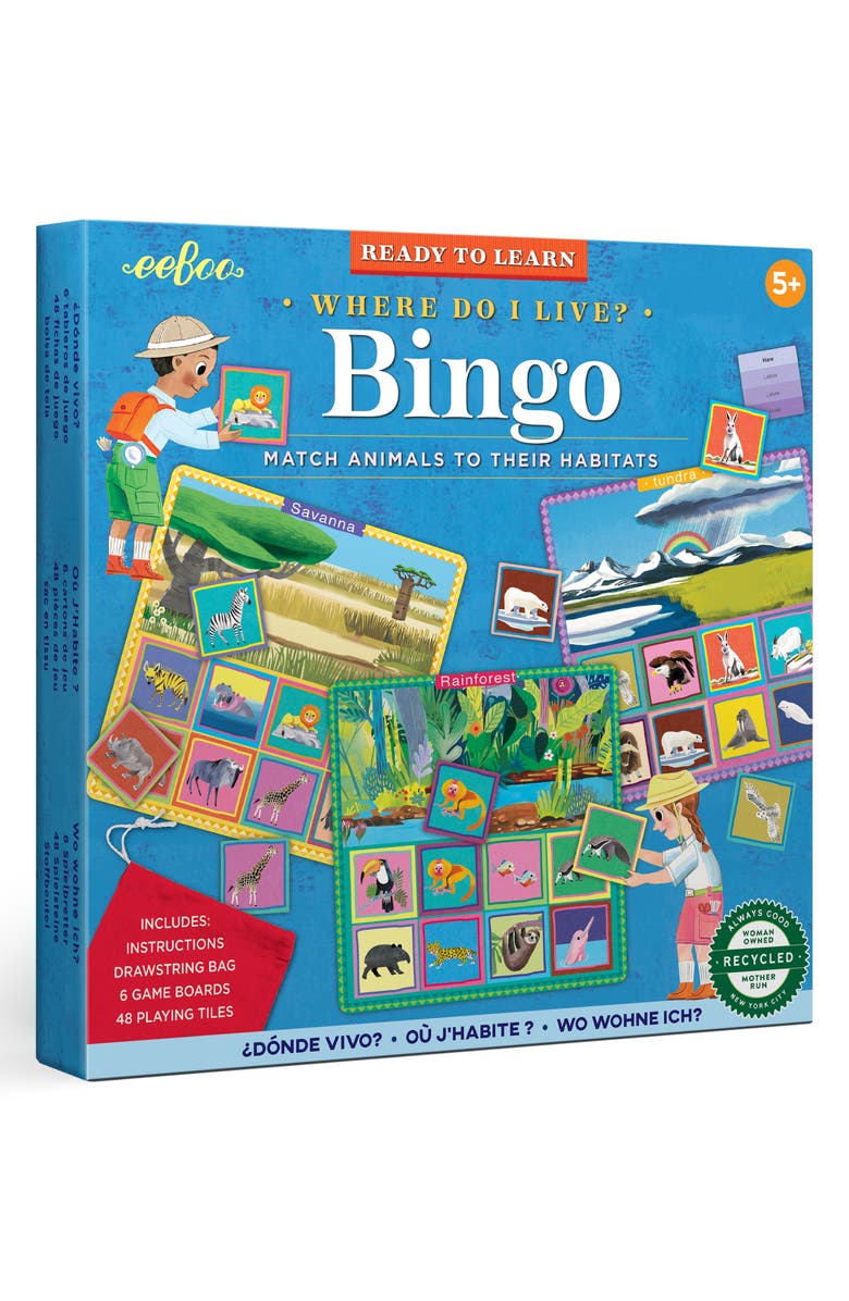 eeBoo Where Do I Live? Bingo Game, Main, color, 