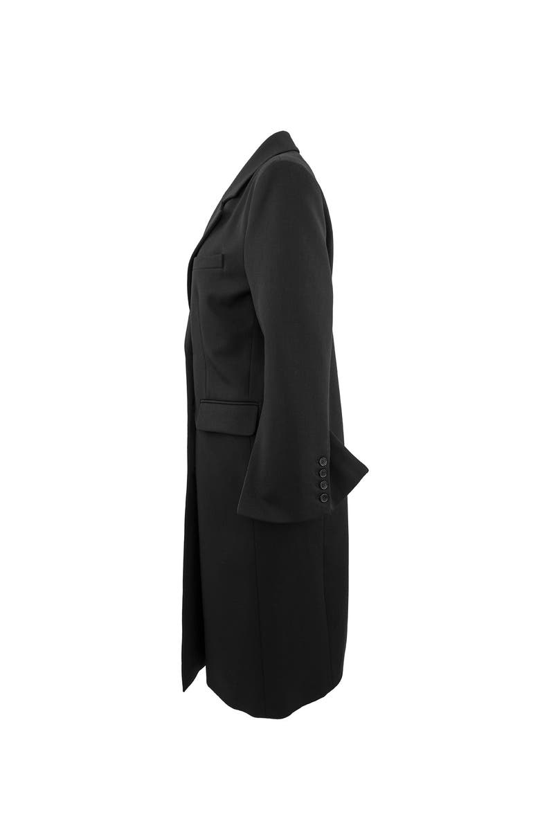 THEO The Label Aphrodite Zip Sleeve Duster Coat, Alternate, color, Black