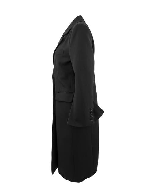Theo The Label Aphrodite Zip Sleeve Duster Coat In Black