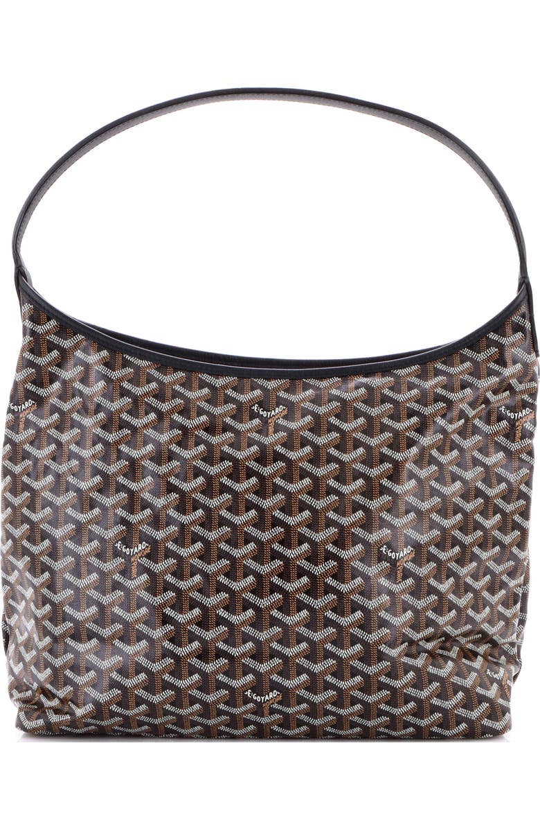 Pre-Owned Goyard Boheme Hobo Coated Canvas, Main, color, Black