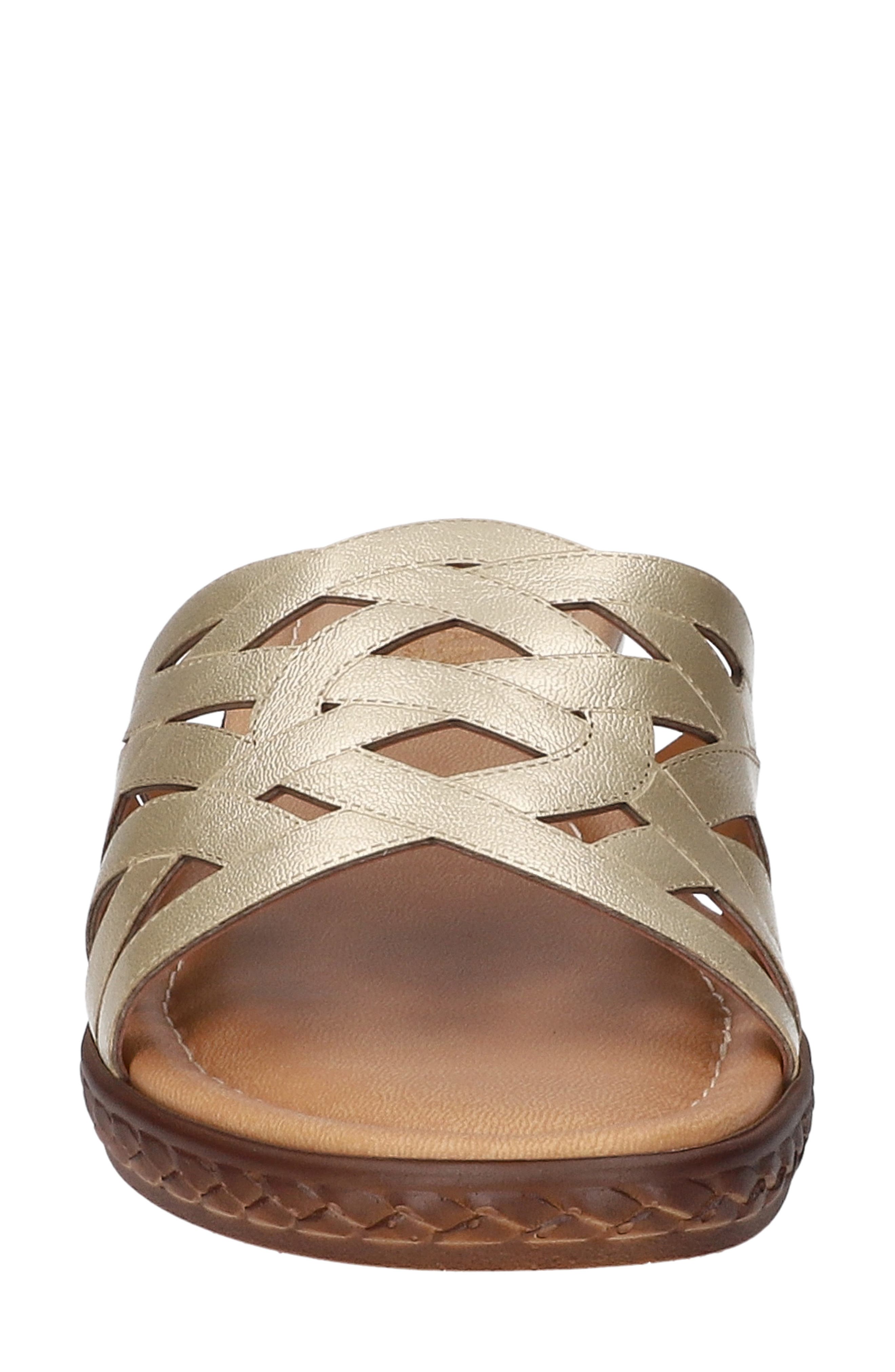 Edda Slide Sandal, Alternate, color, CHAMPAGNE