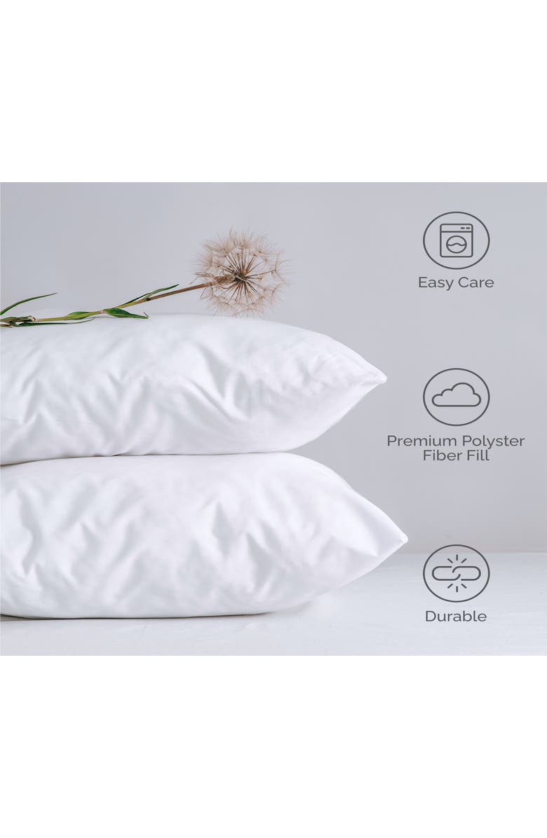 Martex Set of 2 King Pillows, Alternate, color, White
