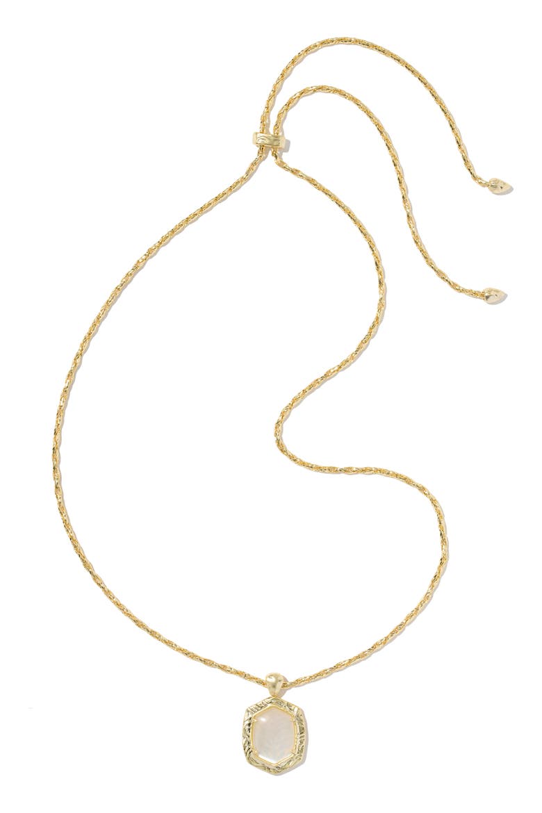 Daphne Frame Stone Pendant Necklace, Alternate, color, GOLD NATURAL MOTHER OF PEARL