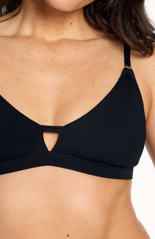 Pepper Supima Cotton Wirefree Bra In Black