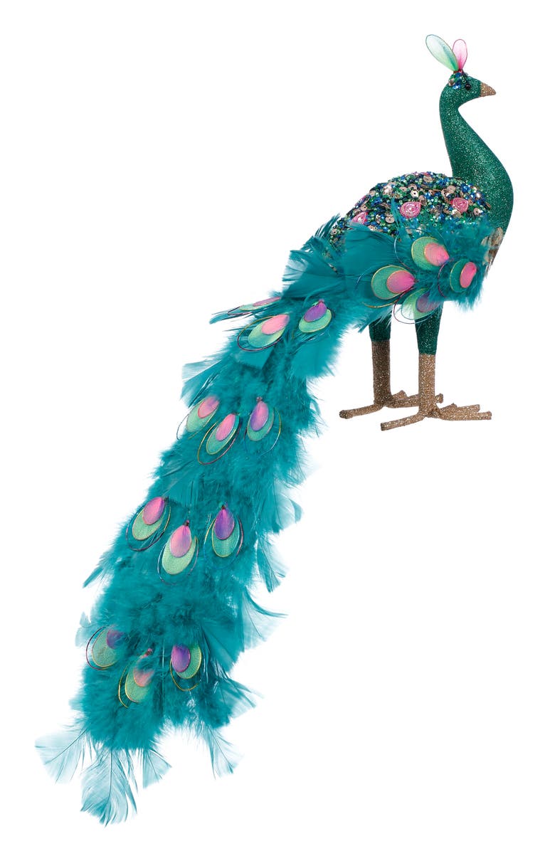 Mark Roberts Glamorous Peacock, Set of 2, Main, color, Teal