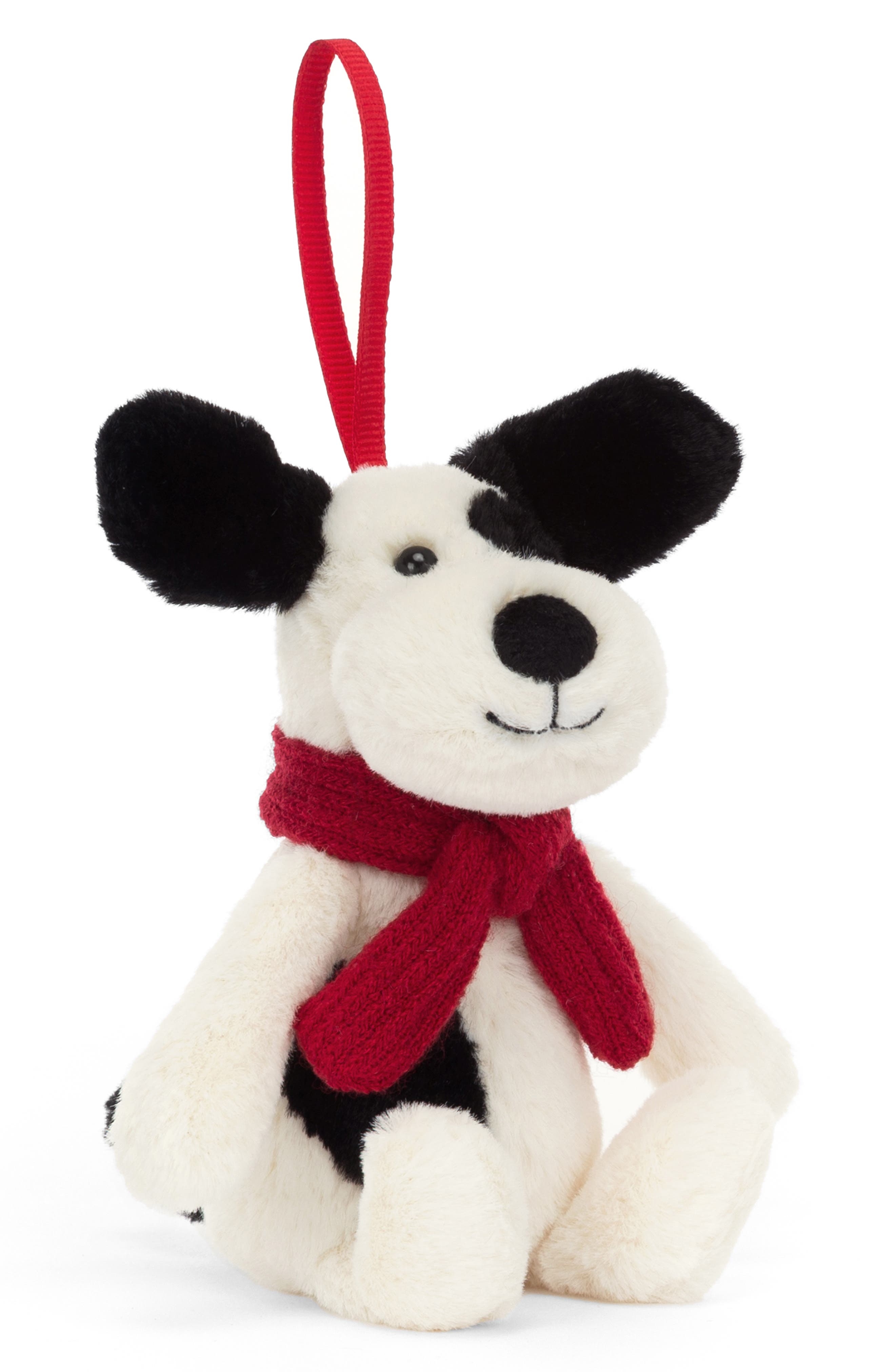 Jellycat Bashful Puppy Plush Ornament in Multi 