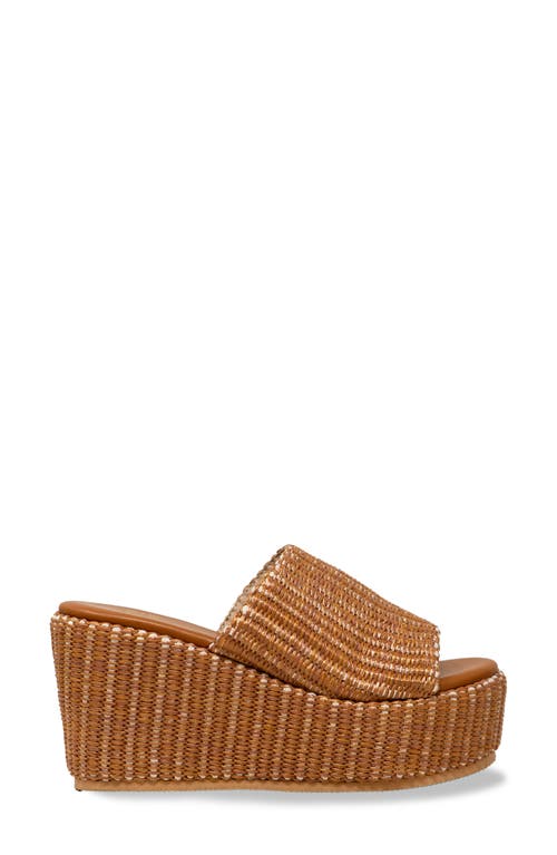 Chase & Chloe Chase And Chloe Evani Raffia Wedge Platform Sandal