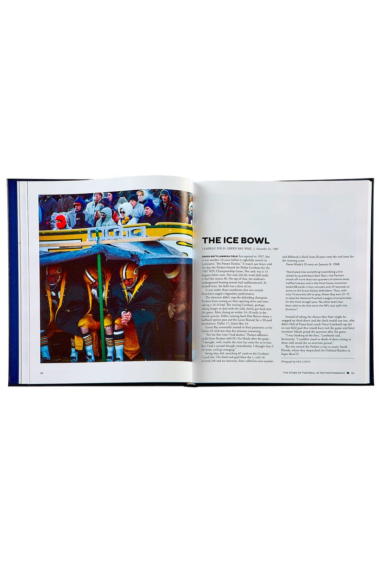 Graphic Image The Story of Football Leather Coffee Table Book, Alternate, color, Navy