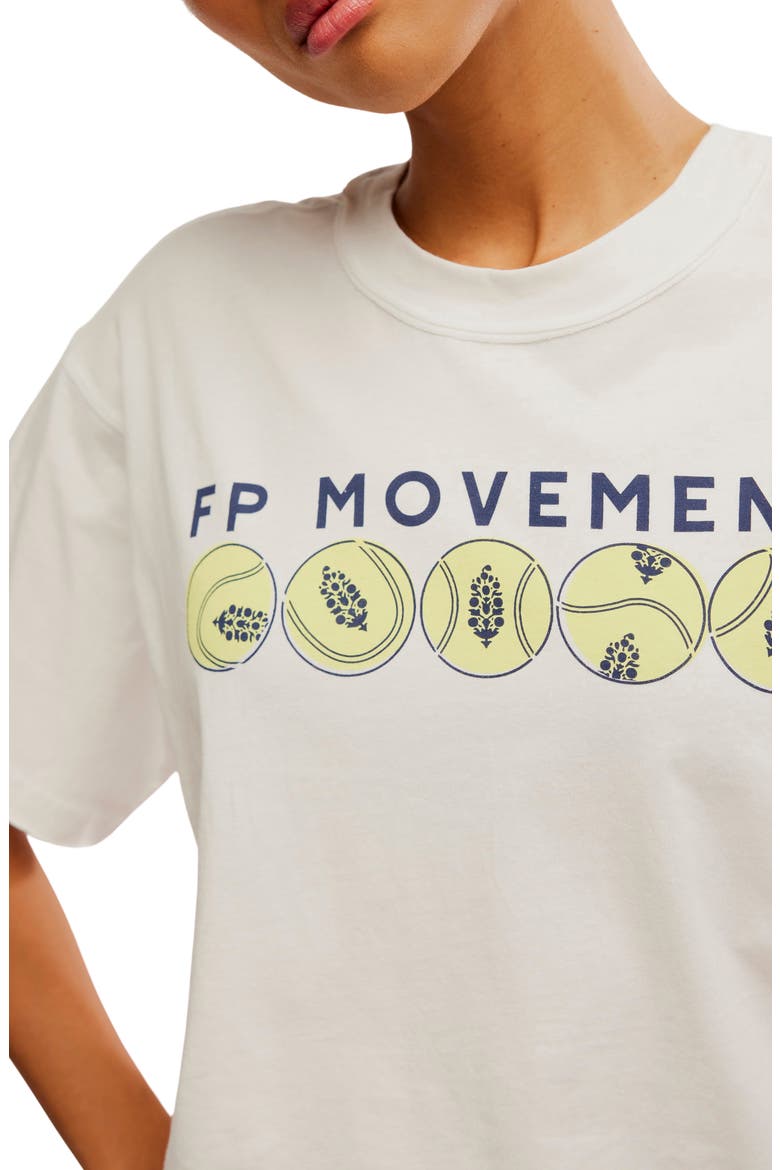 FP Movement Inspire Cotton Graphic T-Shirt, Alternate, color, COURT LOGO- IVORY CO