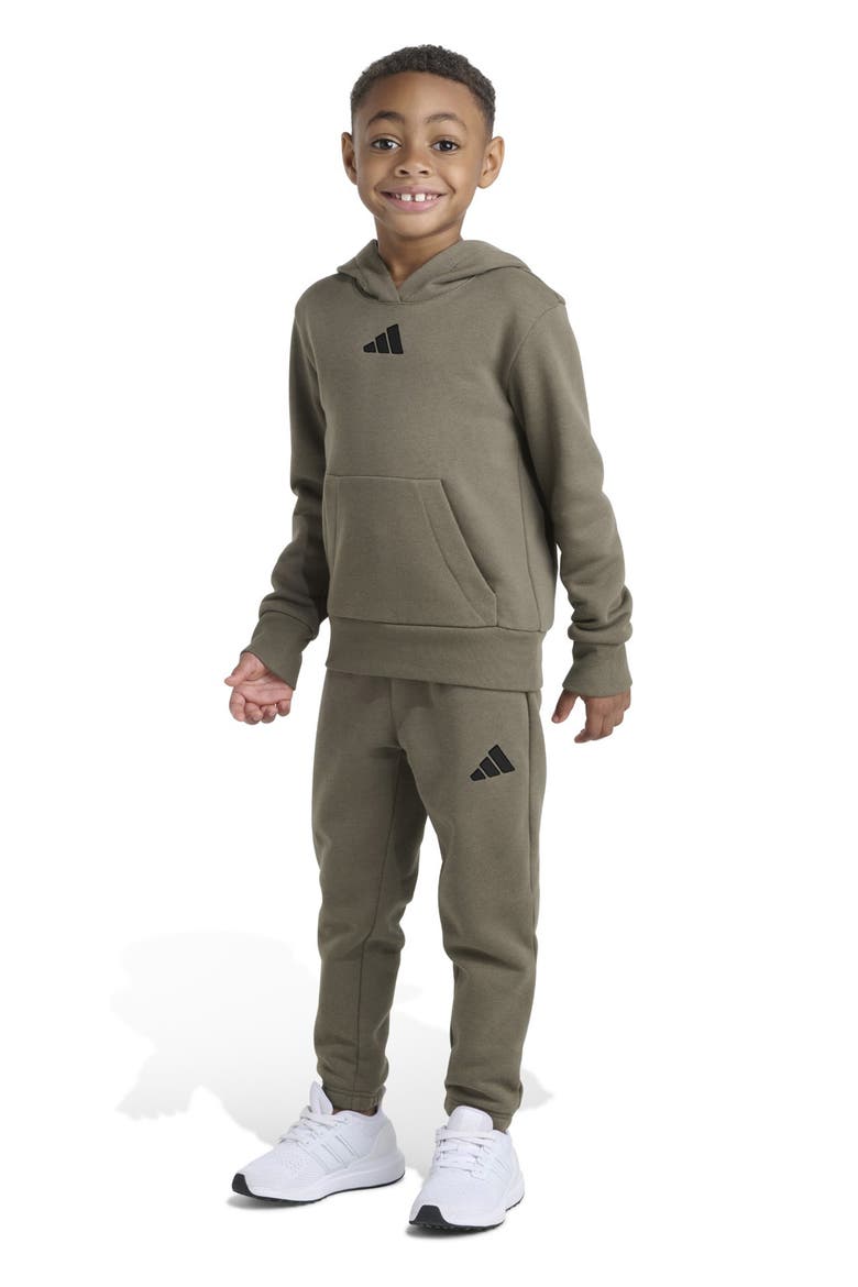 Kids' Fleece Hoodie & Sweatpants Set, Alternate, color, OLIVE