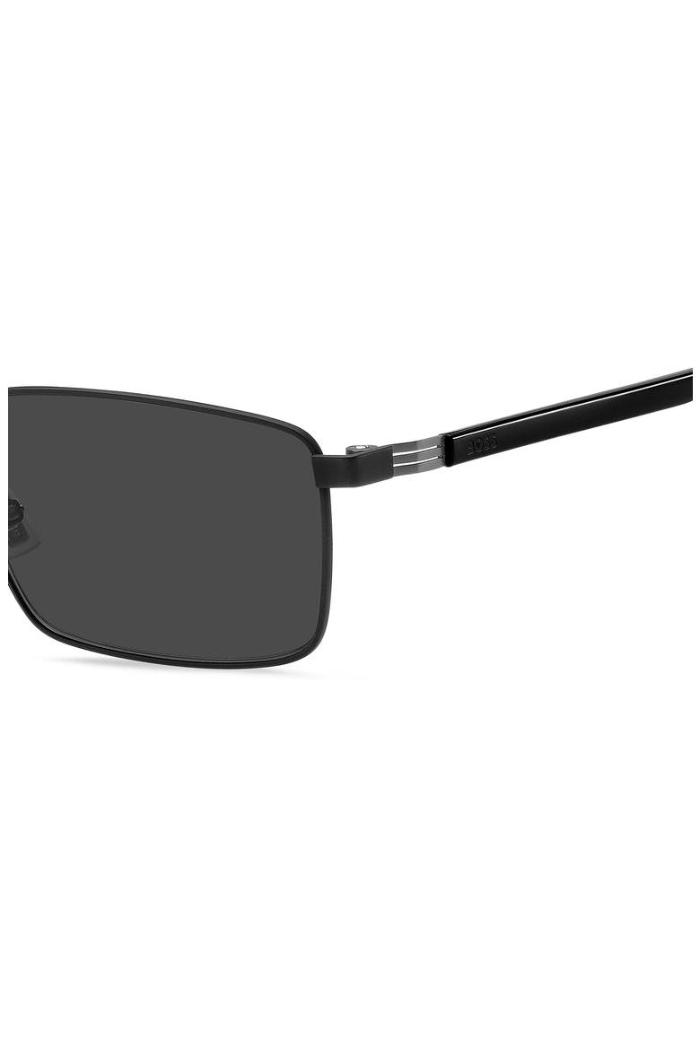 57mm Rectangular Sunglasses, Alternate, color, MATTE BLACK