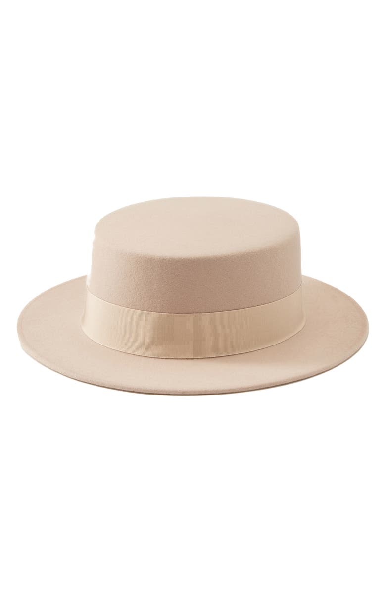 Helen Kaminski Freida Conscious Wool Felt Hat, Alternate, color, Ecru/ Sand