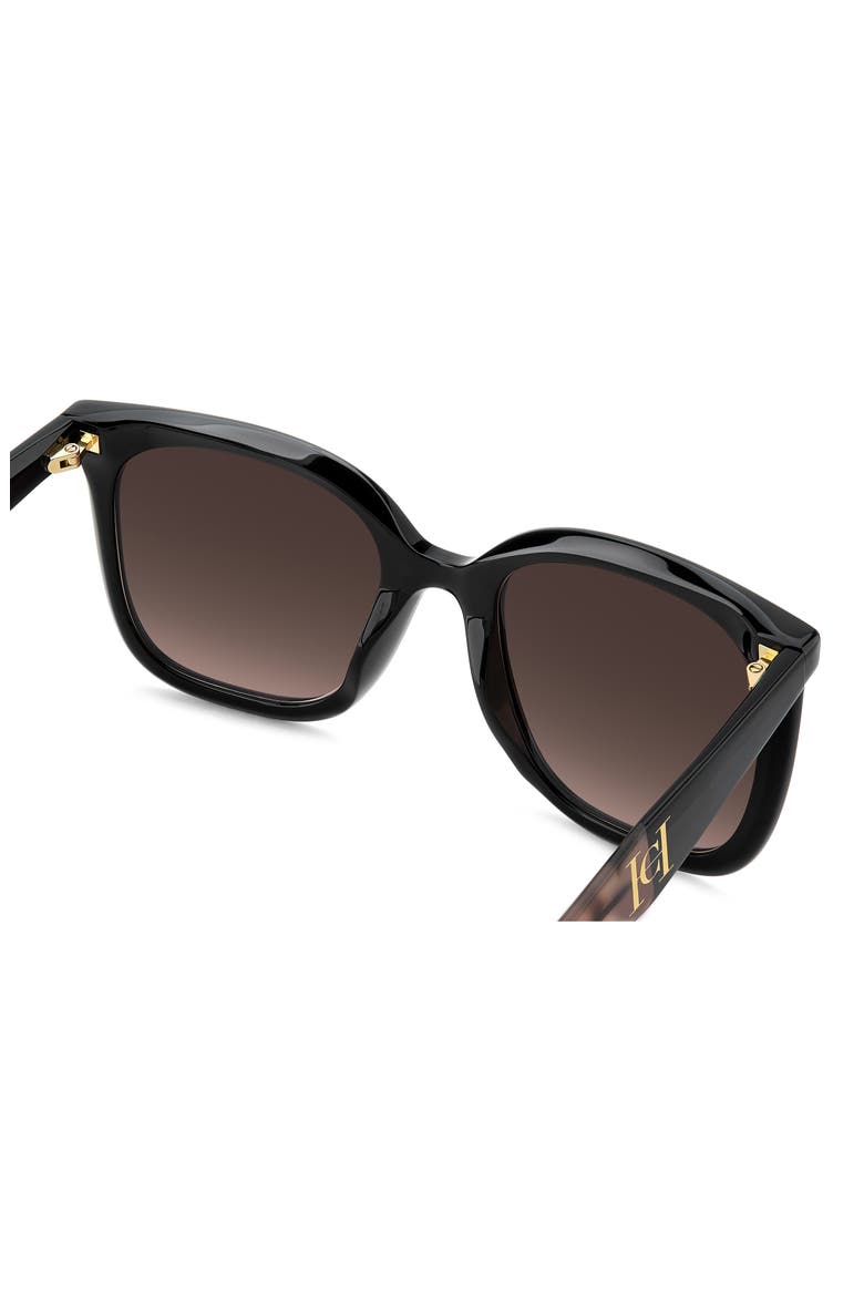 55mm Gradient Square Sunglasses, Alternate, color, BLACK/ BROWN