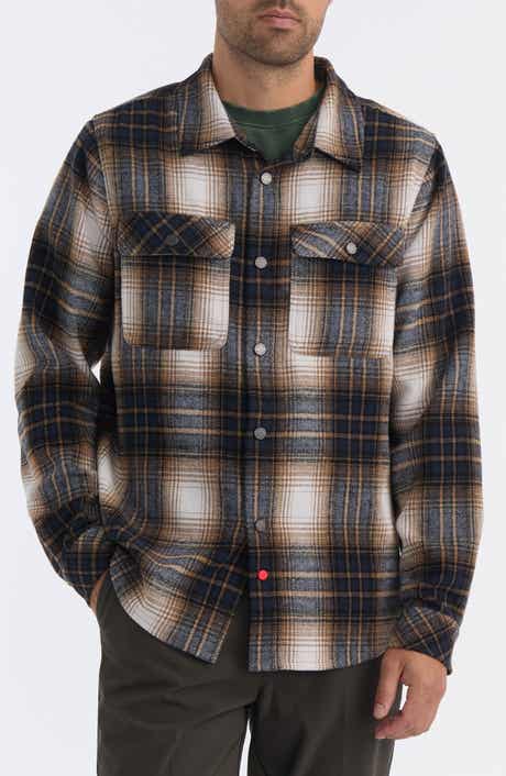 Hunter Heavyweight Flannel Plaid Long Sleeve Cotton Button-Up Shirt