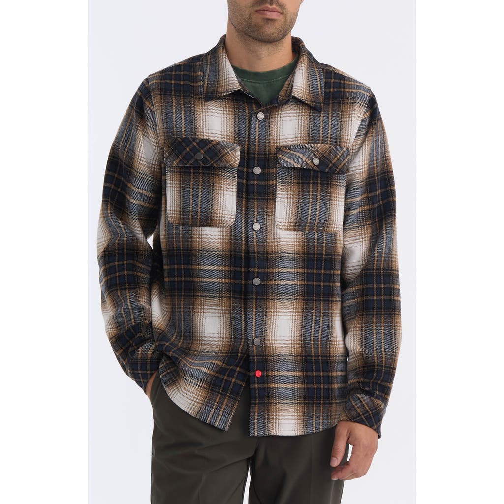 Hunter Heavyweight Flannel Plaid Long Sleeve Cotton Button-up Shirt In Black