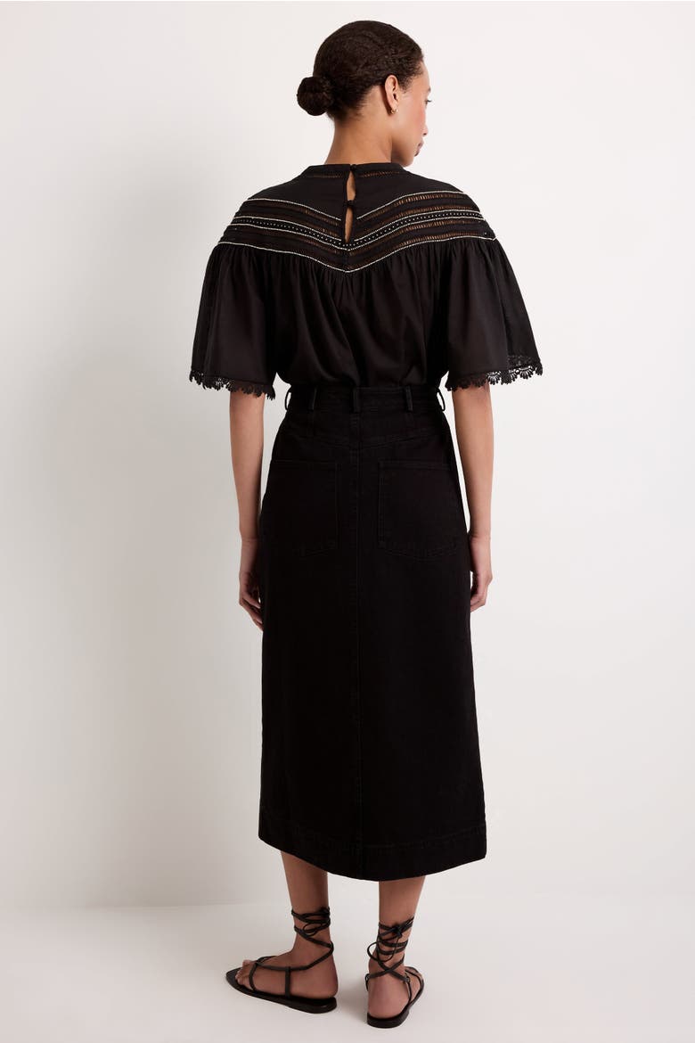 Leighton Denim Skirt, Alternate, color, Pavement