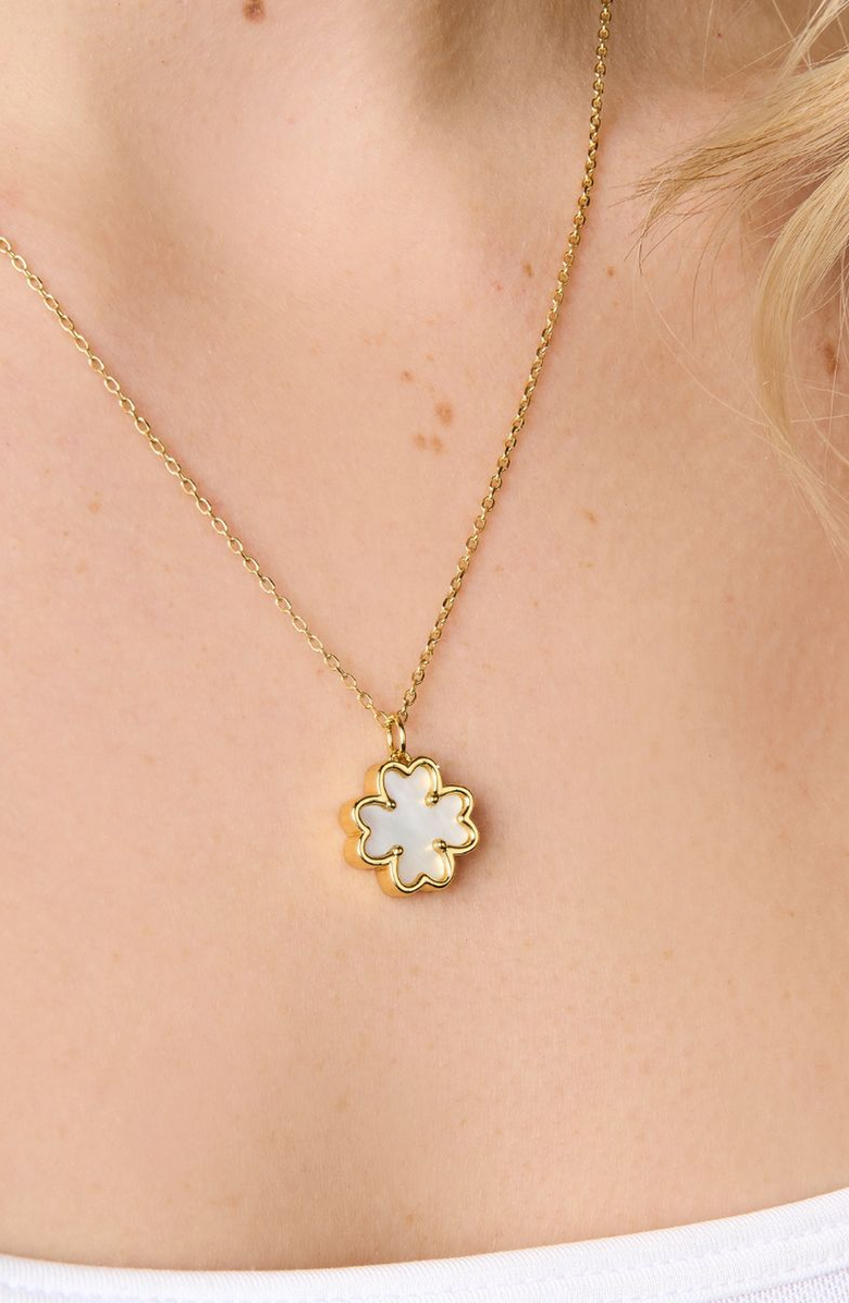 Little Sky Stone Clover Mother-of-Pearl Necklace, Alternate, color, Mother Of Pearl